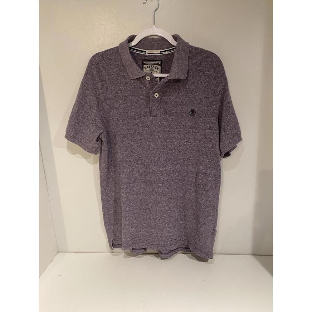 Fat Face United Kingdom Men's Medium Red Cotton Short Sleeve Polo Shirt